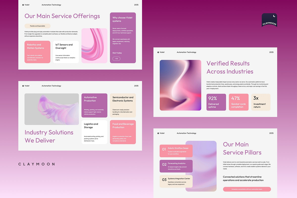 Violet Industrial Automation, a Presentation Template by Claymoon Lab (Photo 4 of 7)