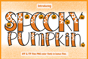 Spooky Pumpkin-PNG fonts, a Handwritten Font by It me digital art