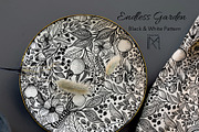 Endless Garden. Black&White pattern, a Pattern Graphic by Marta & Livonka (Thumbnail 5 of 9)