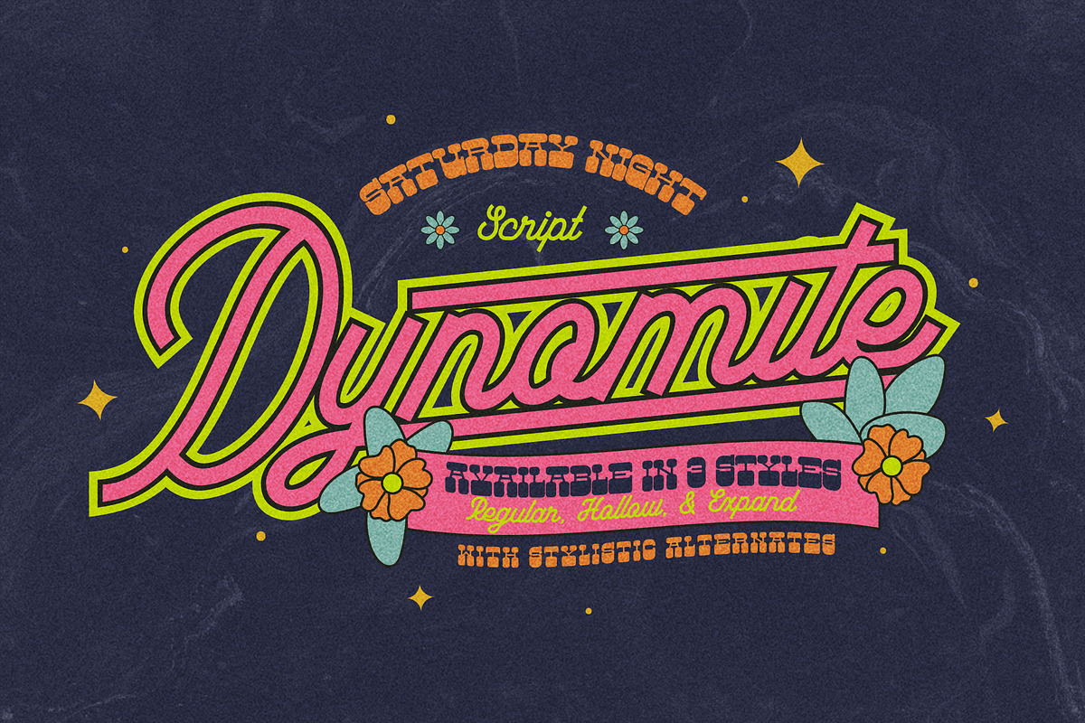 Saturday Night Font Family preview 4