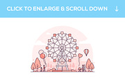 Amusement park - line illustrations, a Person Illustration by Boyko Pictures (Thumbnail 8 of 9)