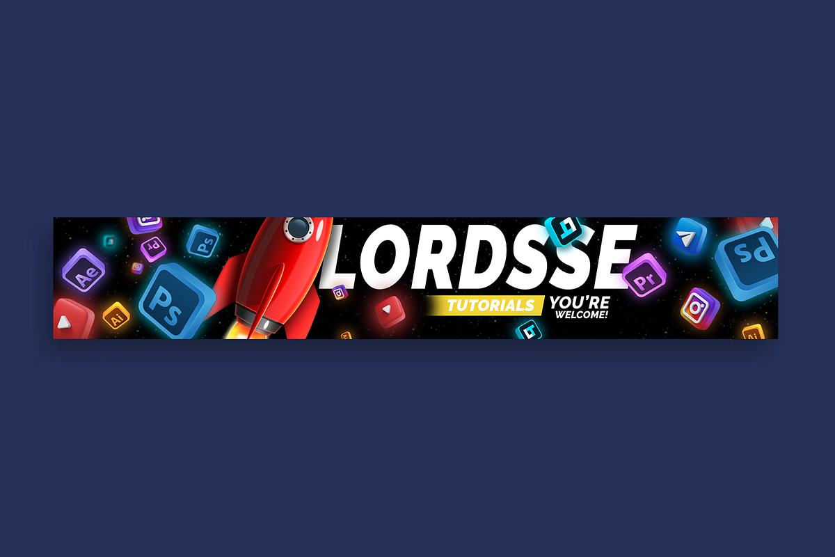 Artistic MultiPurpose YouTube Banner, a Social Media Template by Lordsse (Photo 3 of 3)