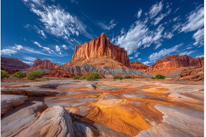 The Highly Eroded Red Rock, a Background Photo by ZinetroN