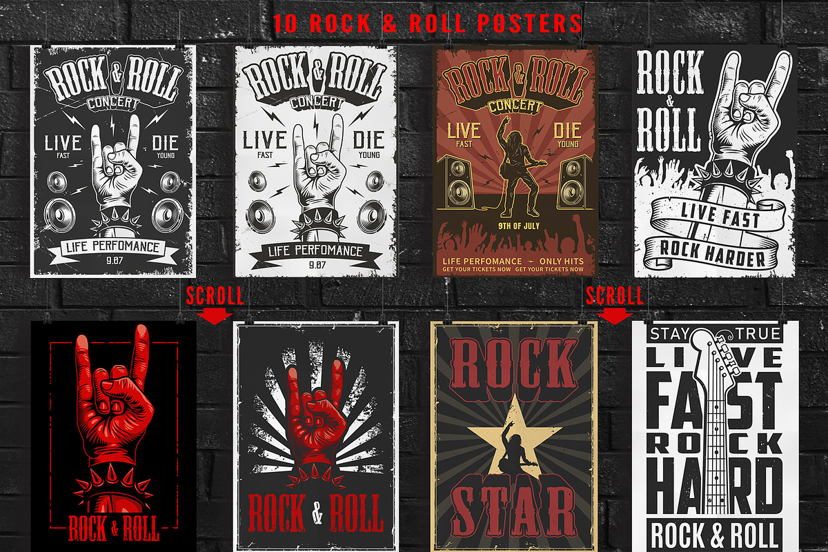 Rock and Roll bundle, a Poster Template by DGIM studio (Photo 3 of 8)