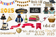 Watercolor Graduation Clipart Set, an Illustration by CropUp Creative (Thumbnail 3 of 4)