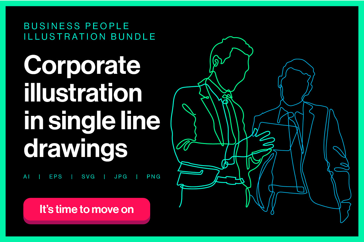 Business people single line drawings, a Person Illustration by ToonPlanet Vector Assets (Photo 12 of 12)