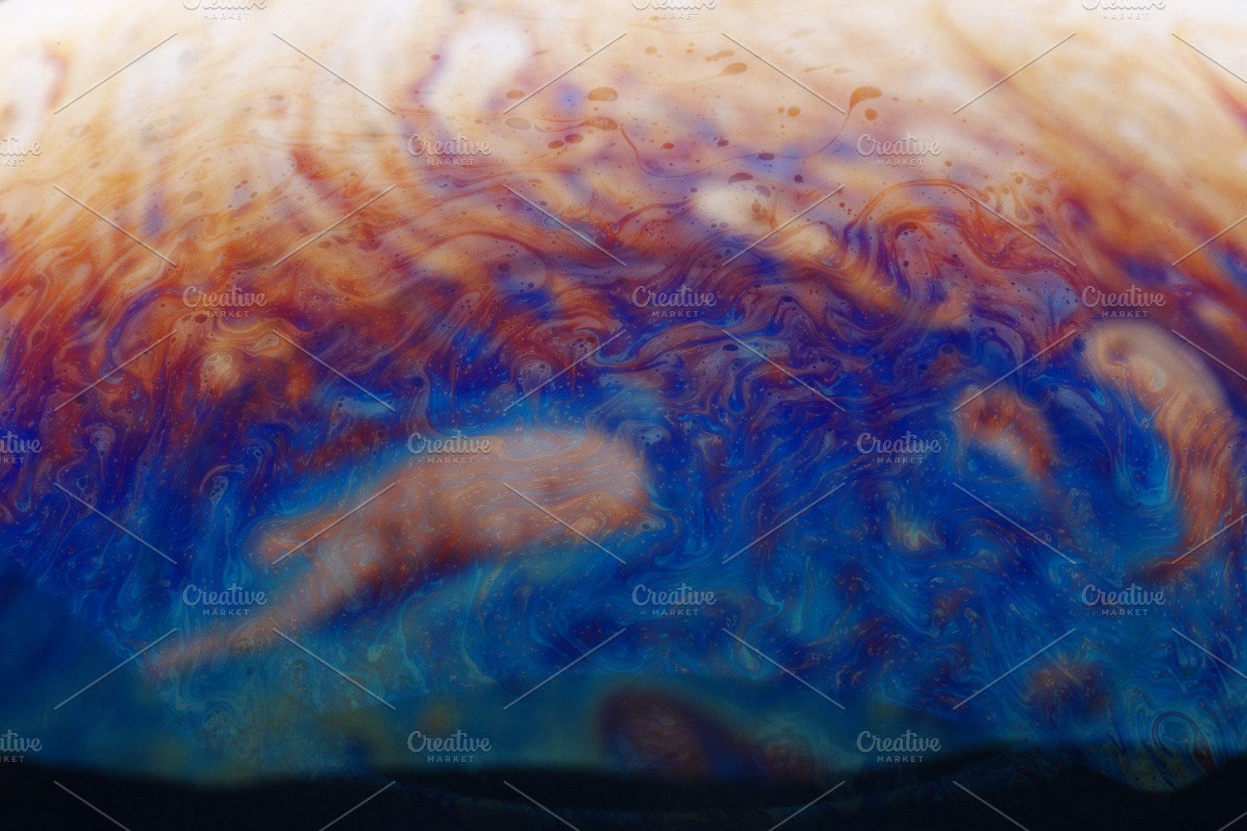 Colorful abstract pattern with swirling blue, red and orange liq, a Background Photo by Ales Munt
