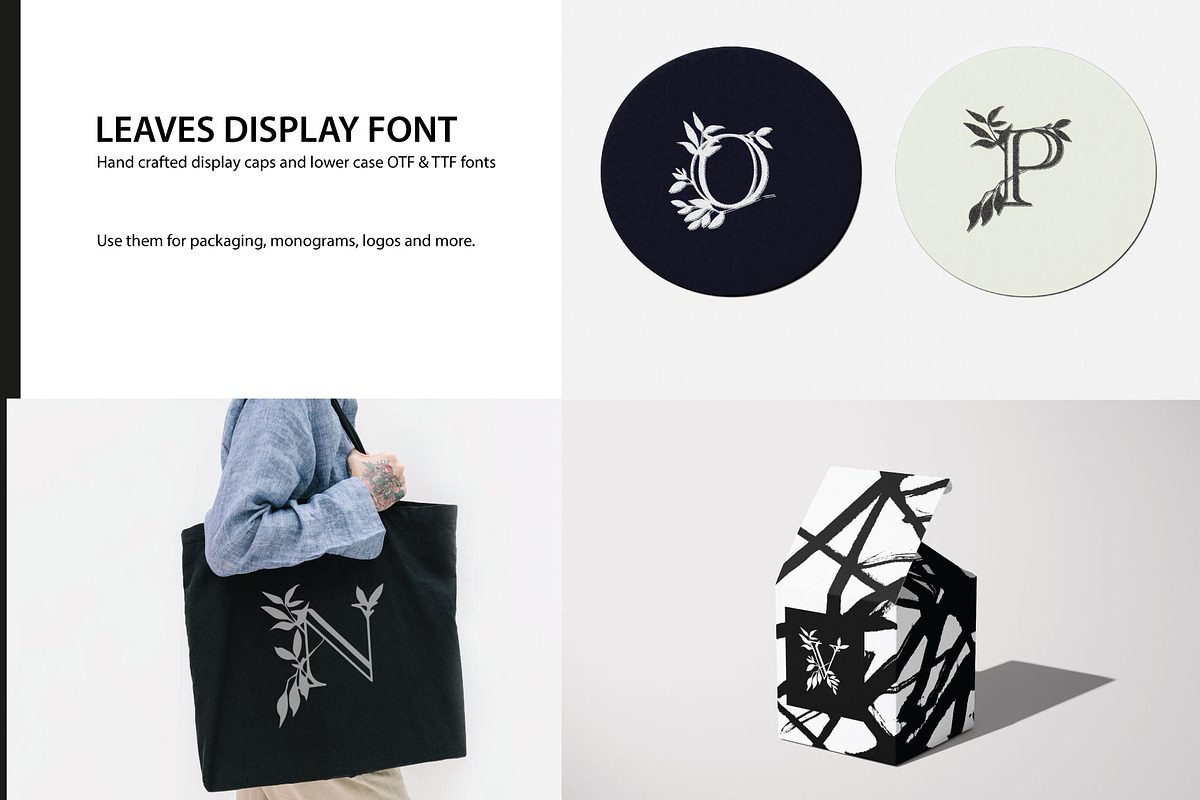 Leaves Display Cap Font, a Font by CC CREATIVE CO (Photo 3 of 4)
