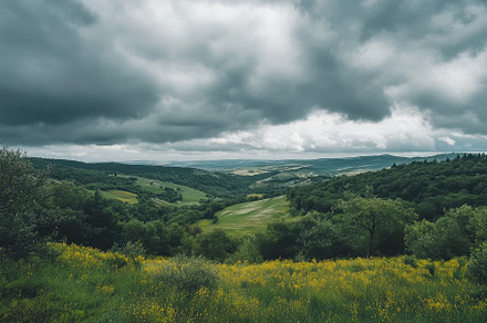 Expansive landscape showcasing natur, a Photo by Iftikhar Alam