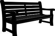 Park Bench Silhouette Vector Bundle, an Illustration by Designs_River (Thumbnail 12 of 16)