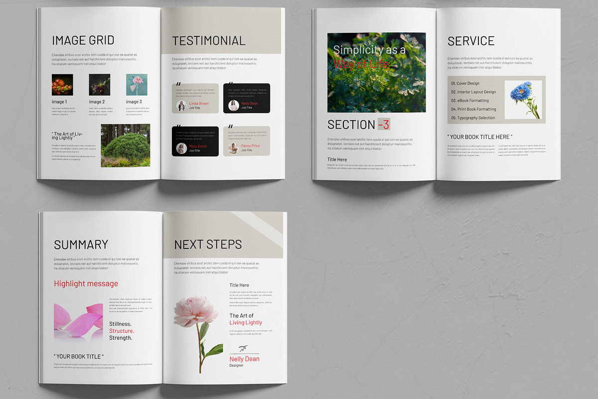 Minimal Clean Book Layout Template preview 3