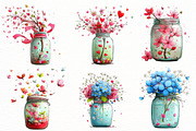 Whimsical spring mason jar Clipart, an Illustration by Designworld (Thumbnail 6 of 6)
