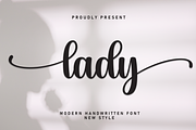 Lady | Script Font, a Handwritten Font by Scratchones (Thumbnail 1 of 9)