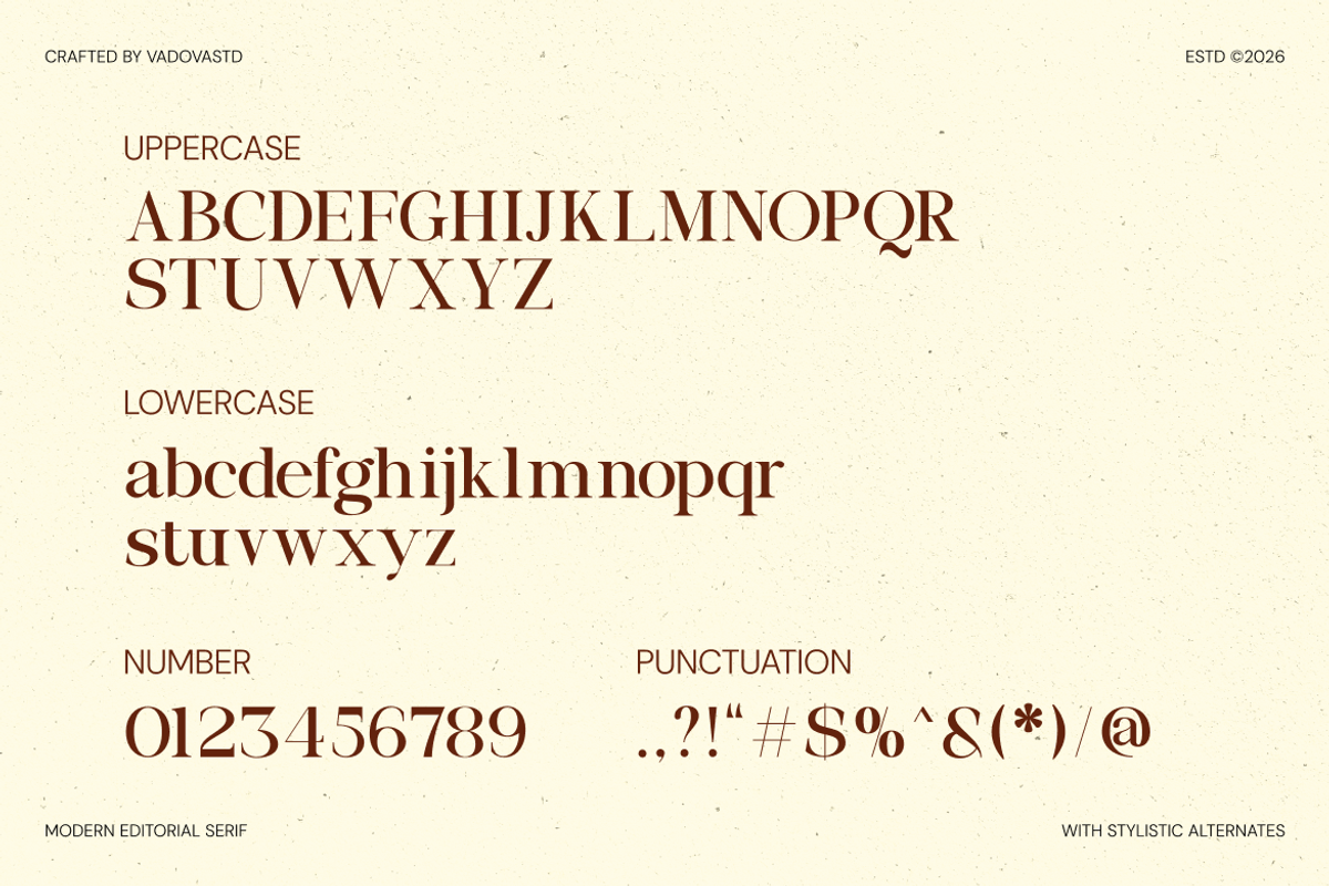 Borello Modern Editorial Serif Font, a Serif Font by Vadovastd (Photo 2 of 7)