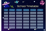 School Timetable for Space Lovers, a Print Template by Soulprint Mercury (Thumbnail 1 of 2)