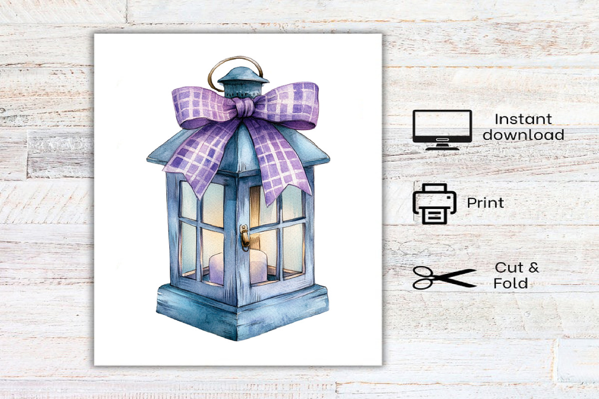 Watercolor Purple Gingham Halloween, an Illustration by Canvas Craft (Photo 8 of 8)