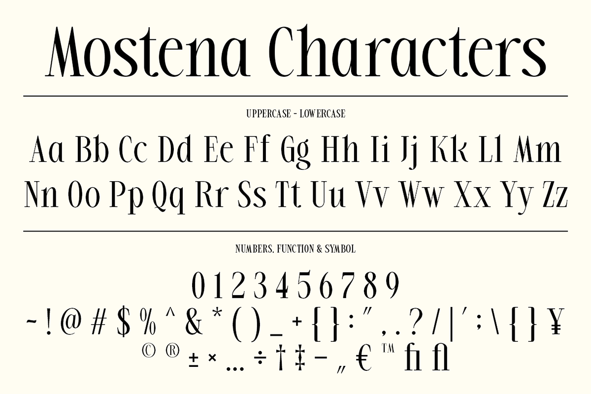 Mostena - Modern Elegant Serif, a Serif Font by roomspace creative lab (Photo 10 of 12)