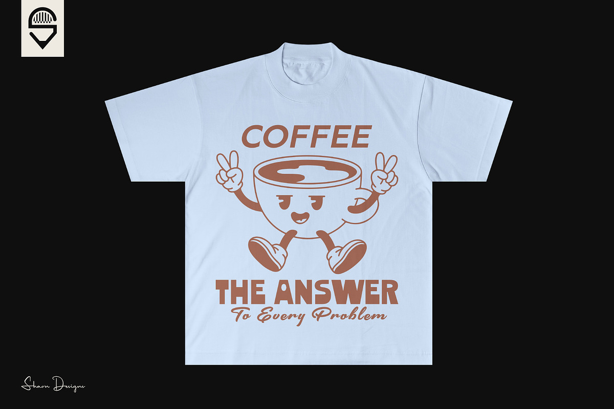 Retro Coffee Cup Character Design, a Graphic by shaondesigns (Photo 3 of 4)