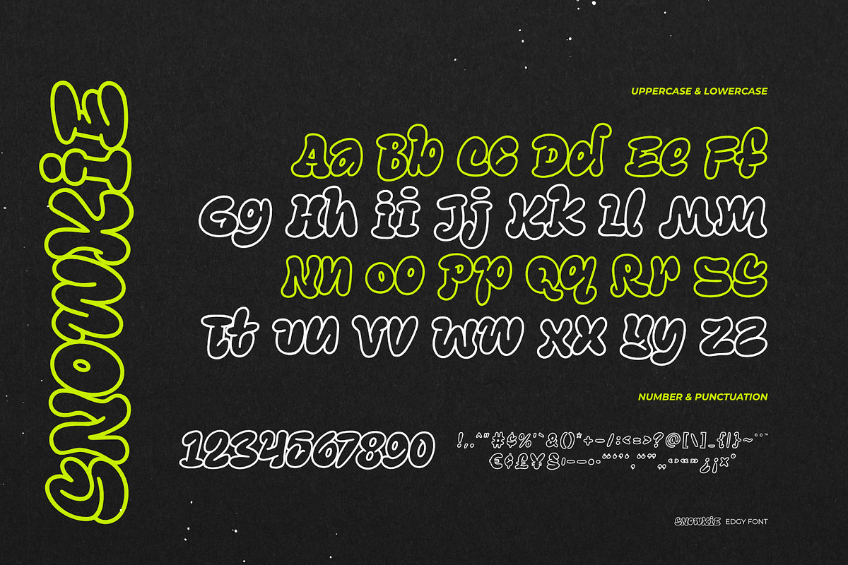 Snowkie - Edgy Font, a Handwritten Font by ikiiko (Photo 6 of 7)