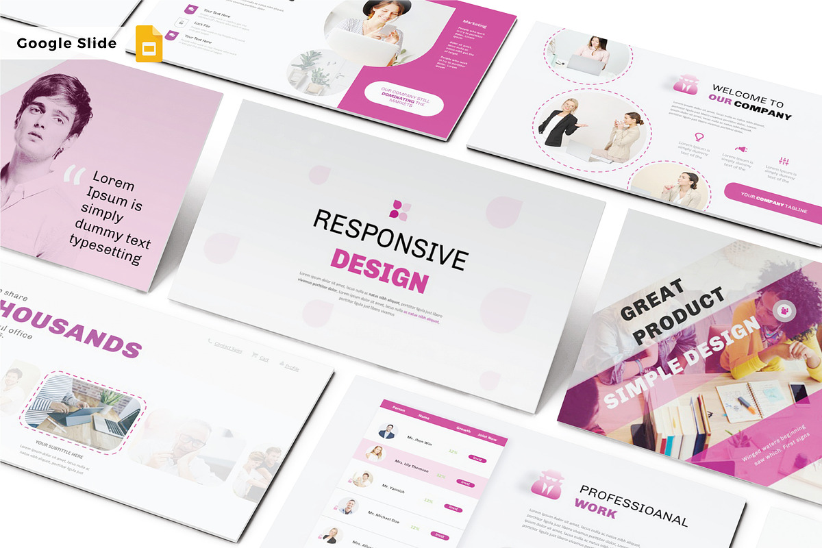 RESPONSIVE DESIGN - Google Slide, a Presentation Template by Shafura