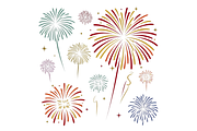 New year Fireworks Clipart, a Seasonal Illustration by Creative design (Thumbnail 6 of 7)
