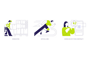 Human augmentation isolated cartoon, a Technology Illustration by Visual Generation