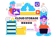 10 Cloud Storage Illustration, a Technology Illustration by denayunebgt (Thumbnail 1 of 4)