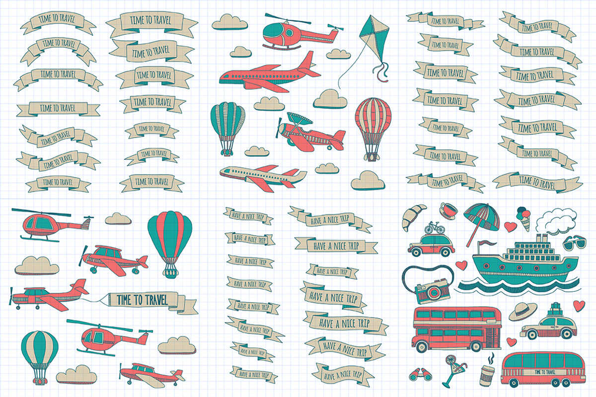 BIG BUNGLE Vector travel set, an Object Graphic by Art Loft (Photo 14 of 18)