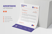 Advertohive Agency - Letterhead, a Print Template by Esensifiksi.studio (Thumbnail 1 of 3)
