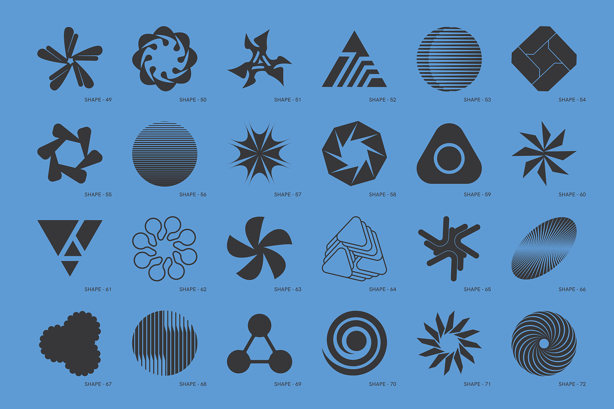 120 Abstract Geometric Shapes. Part2, a Graphic by Vanzyst