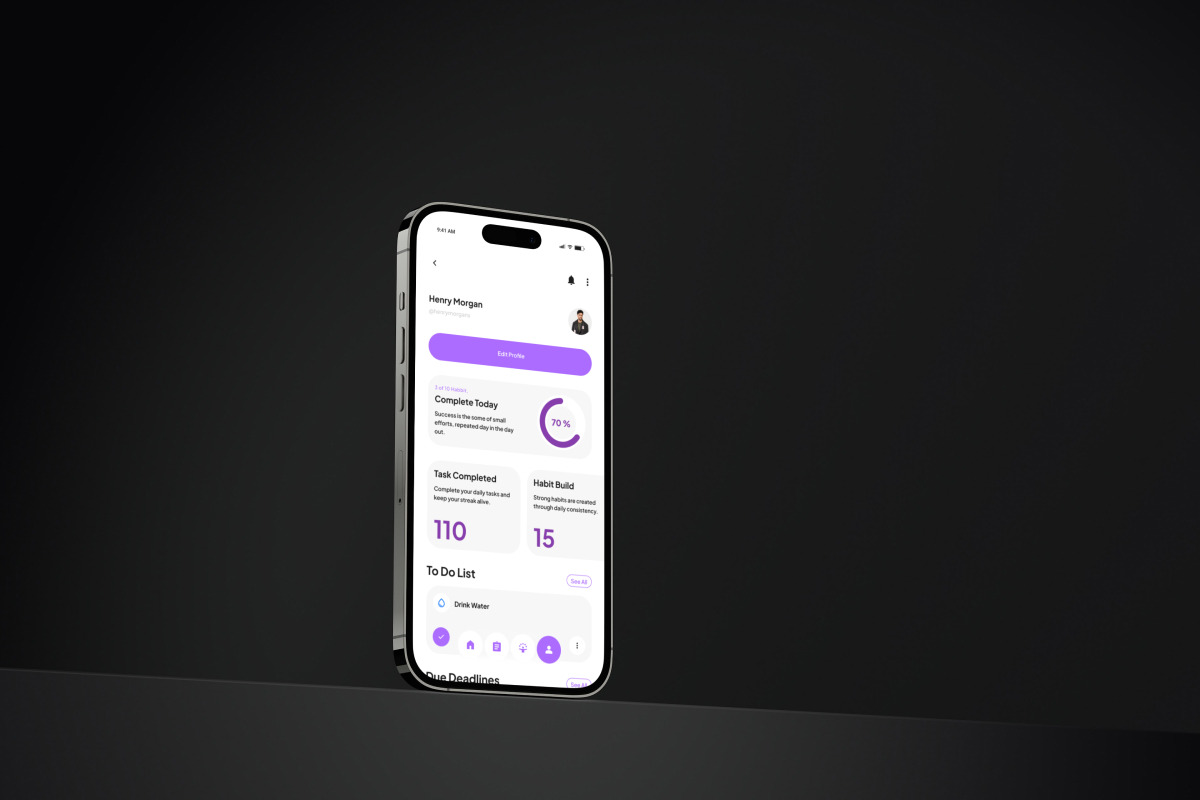 MoTrack - Habit Tracking App, an App Template by trabaskriya (Photo 5 of 5)
