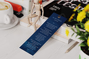 Blue Sky Funeral Bookmark Template, a Card Template by Godserv Designs (Thumbnail 4 of 10)