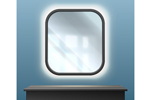 Realistic bathroom or hallway, an Object Illustration by Vectorbuum