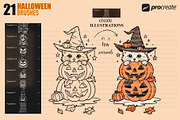 Procreate Halloween pumpkin brushes, a Brush Add-On by PDknyStudio (Thumbnail 3 of 3)
