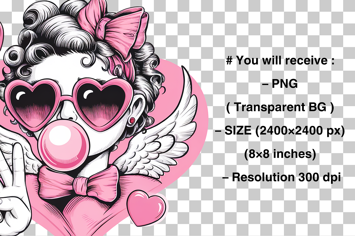 Cupid with Bubblegum PNG Clipart, an Illustration by Black Gallery (Photo 12 of 14)