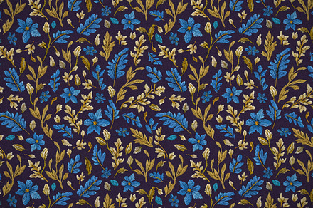 Floral embroidery seamless pattern