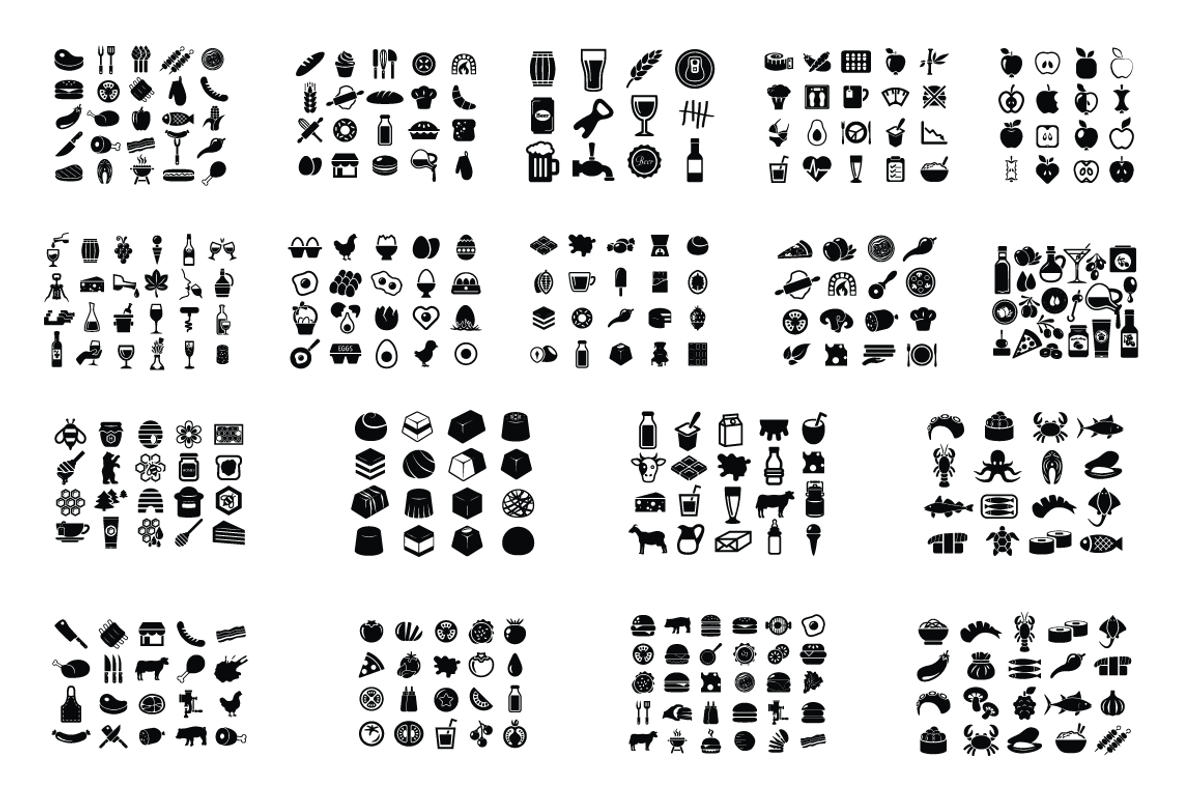 Big Bundle of Food Icons, an Icon by marusdesign (Photo 2 of 2)