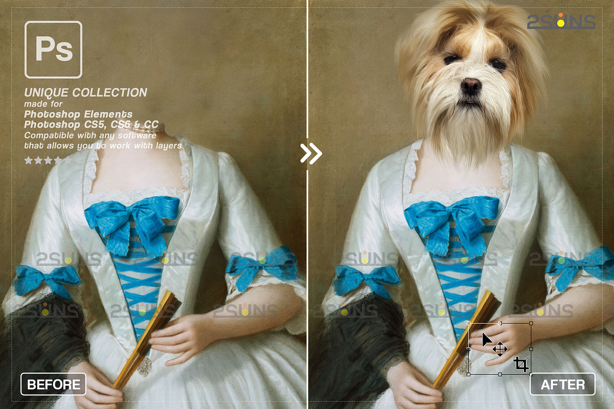 Royal pet portrait, Photo overlay, an Object Graphic by 2SUNS (Photo 3 of 3)