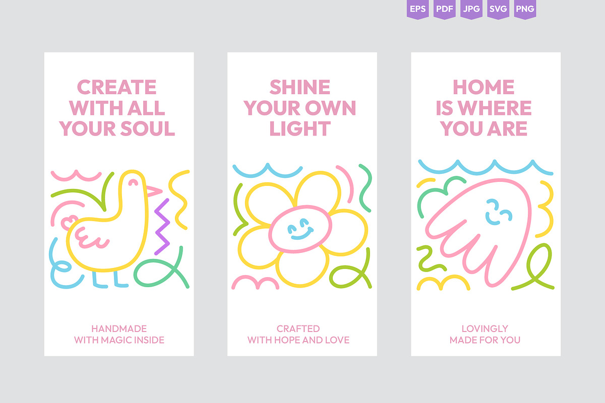Playful Doodle Vector Pack, an Illustration by Ilia Design (Photo 6 of 10)