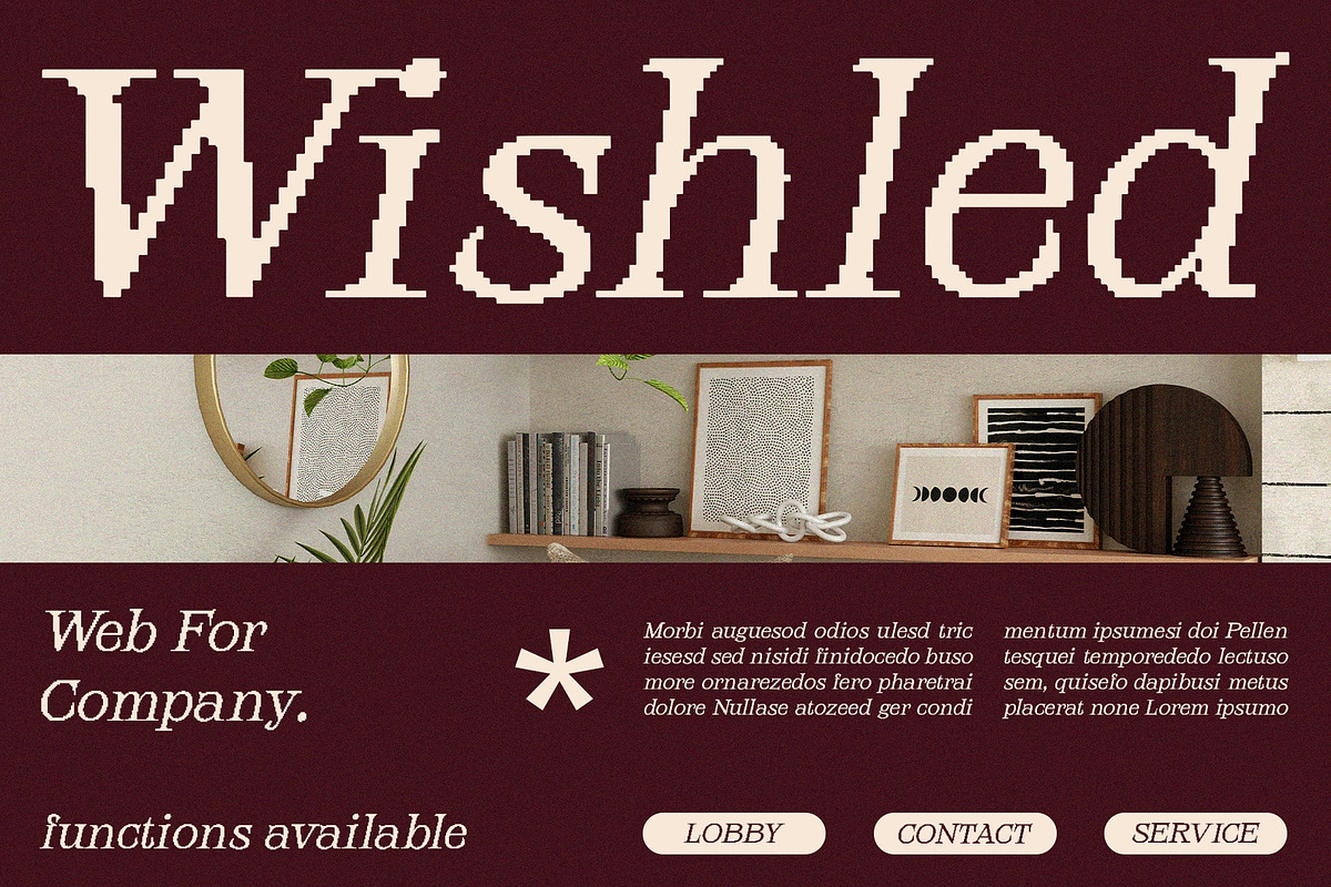 Alfena Pixel, a Serif Font by Craft Supply Co. (Photo 7 of 8)