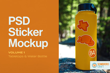 PSD Sticker Mockup Vol. 1, a Merchandise Mockup by Sombrero Craft