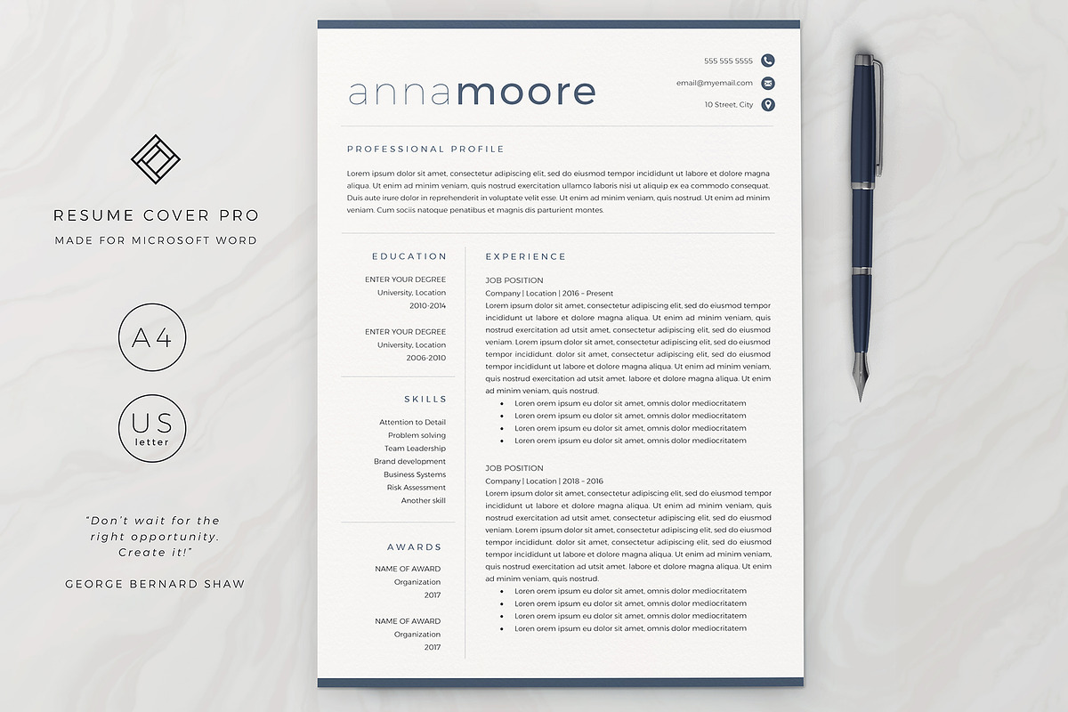 Resume Template, a Resume Template by TheResumeCoach (Photo 1 of 4)