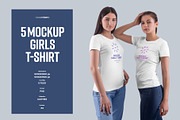 5 Mockups Girls T-Shirt, a Shirt Mockup by Grow Design Craft Studio (Thumbnail 1 of 4)