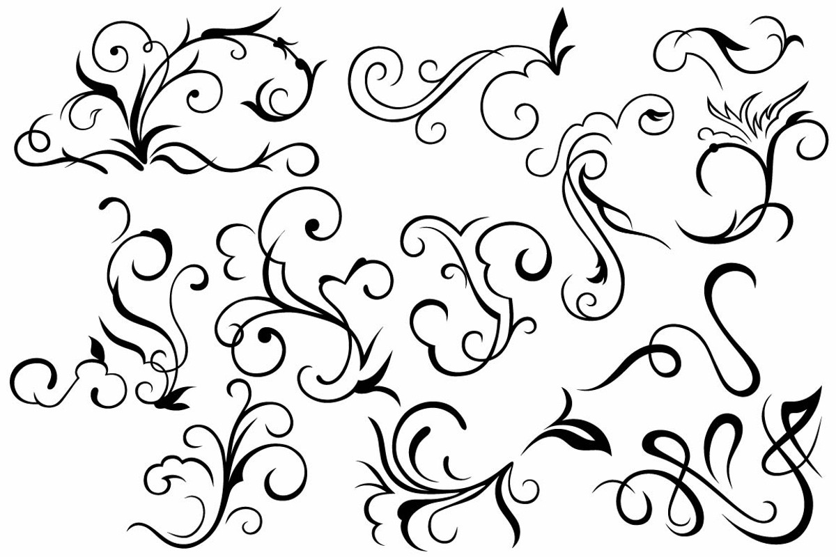 Vector set ornaments 26, a Pattern Graphic by LineworkStock