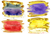 Watercolor Brush Strokes with gold, a Texture Illustration by Watercolor fantasy (Thumbnail 2 of 8)