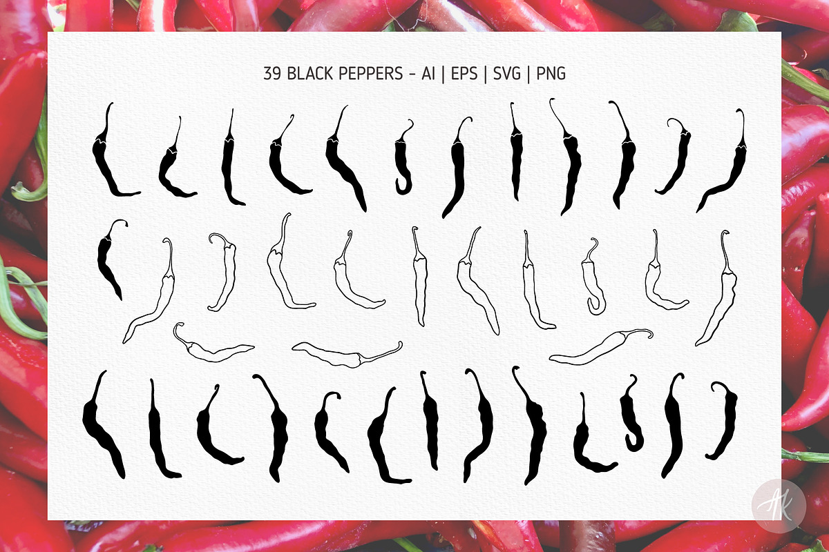 Chili Peppers Set, an Illustration by Alena Koval (Photo 4 of 18)