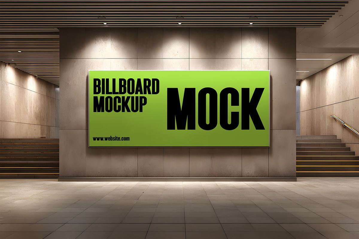 Billboard Poster Street Mockup, an Advertising Mockup by GenesisCreativeCo (Photo 1 of 3)