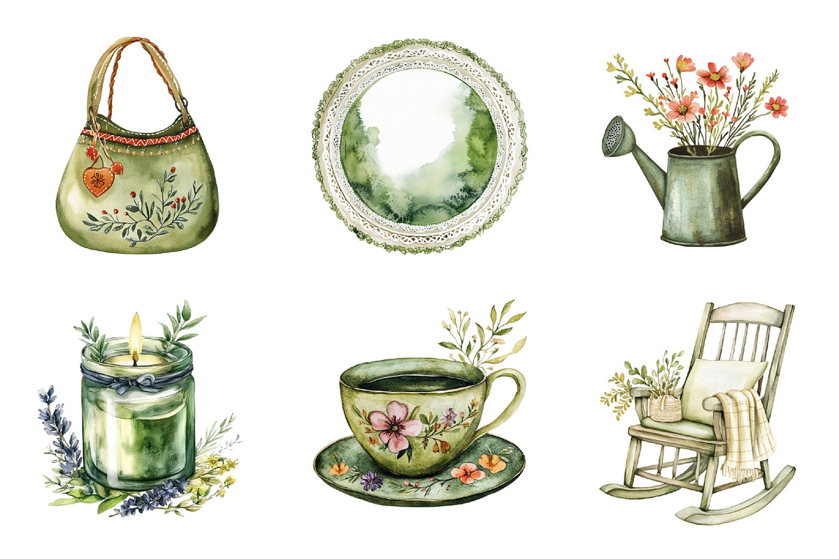 Boho Olive Green Mother's Day PNG, an Illustration by SinaCreation (Photo 2 of 5)