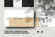 Portfolio Template Keynote, a Presentation Template by White Graphic (Thumbnail 1 of 7)