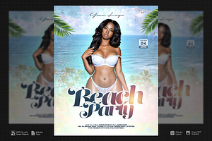 Beach Party Flyer, a Flyer Template by SethDesign Studio